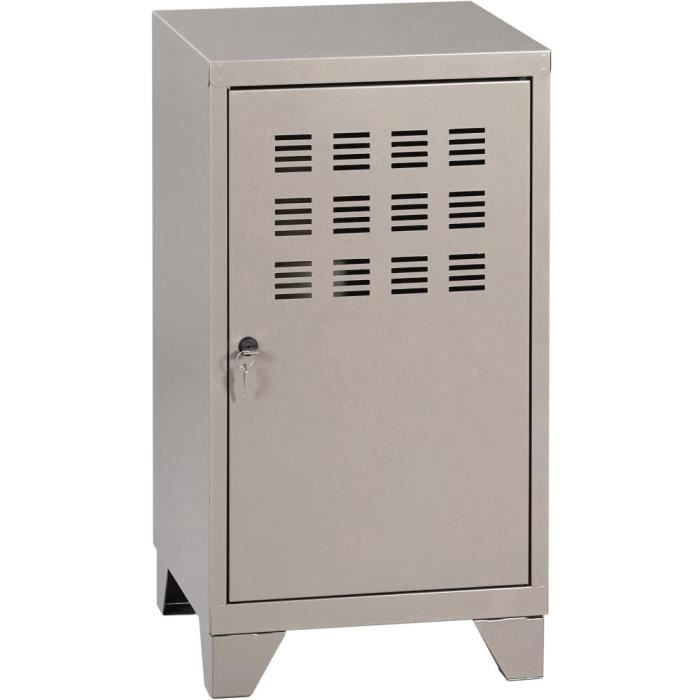 Rangement PIERRE HENRY 1 porte rouge 40x40x75cm 