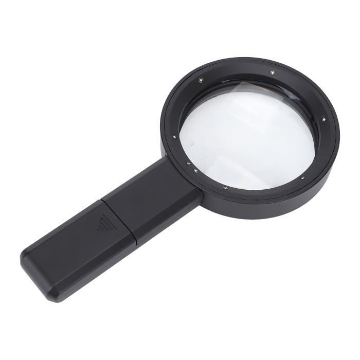 Lampe Loupe LED 5X Avec Support - Intensité Variable, Ports USB Et Type-C