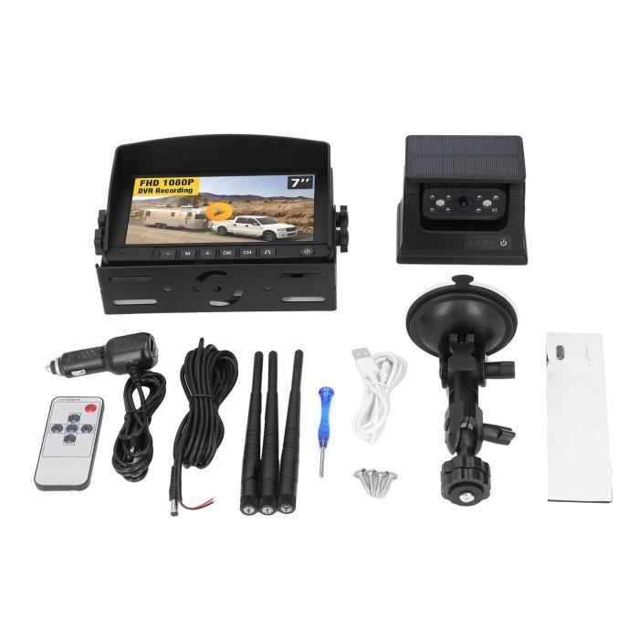Caméra De Recul Solaire WiFi 1080P – Magnétique, Batterie 10000 MAh, Pour Camion, Camping-car, Remorque