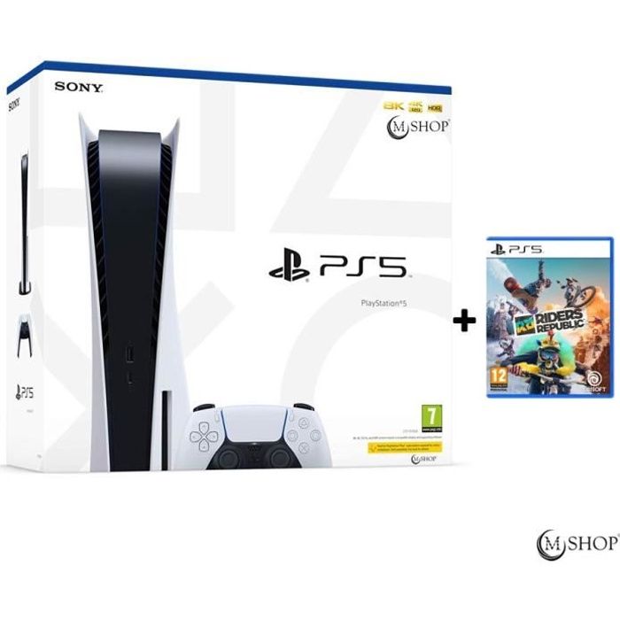 Pack Playstation 5 Standard Edition + Riders Republic PS5 - Cdiscount Jeux  vidéo