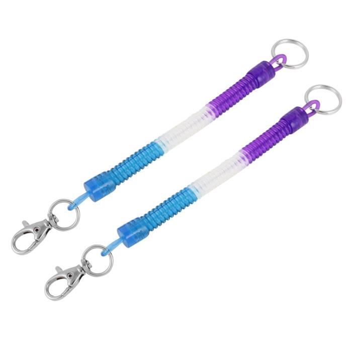 Mousqueton Noir Ressort Bobine Cordon extensible Sangle Porte-cles Corde porte-cles SODIAL R