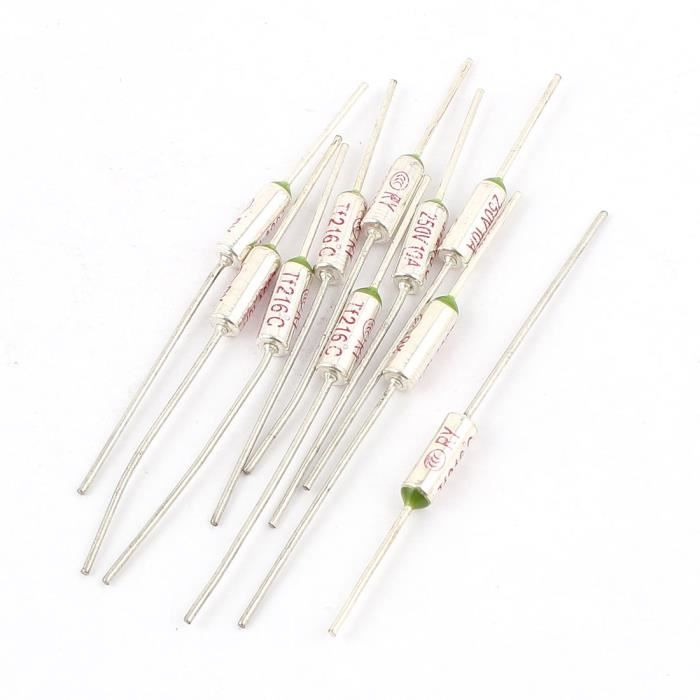 250V 10A 113/°C Celsius temp/érature coupure circuit fusible thermique 10 pc