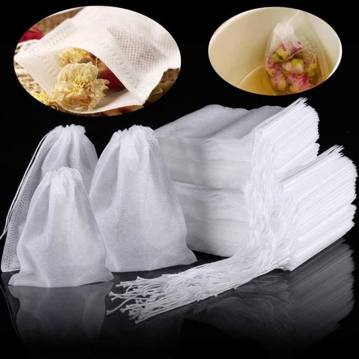 HJFH Sachet de Thé Jetable Sachet de Thé Vide 200pcs Sachet de The a