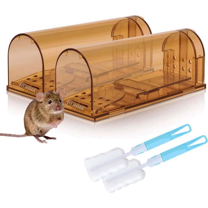 Piège à Souris Vivante – Lot De 2 – Réutilisable, Sans Tuer – Facile à Nettoyer – Sécurisé Enfants & Animaux
