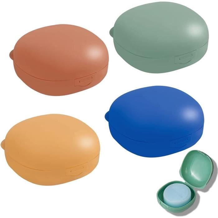 Boîtes à Savon Voyage RETON - Lot De 4 (2 Petits + 2 Grands) | Étanches | Pour Camping, Salle De Bain
