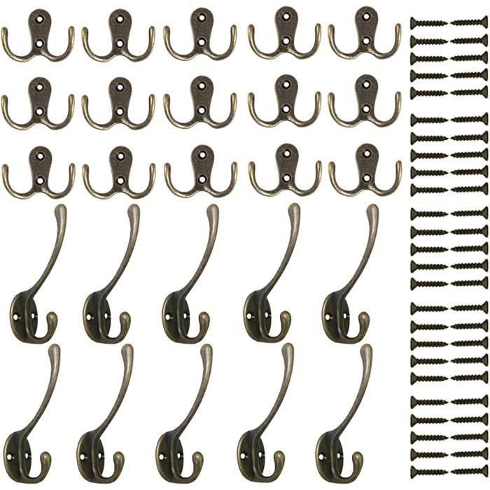 10 Crochets Pivotants Acier Inoxydable 90 Mm - Rotation 360°, Pour Suspendre Plantes, Carillons, Lanternes, Mangeoires à Oiseaux
