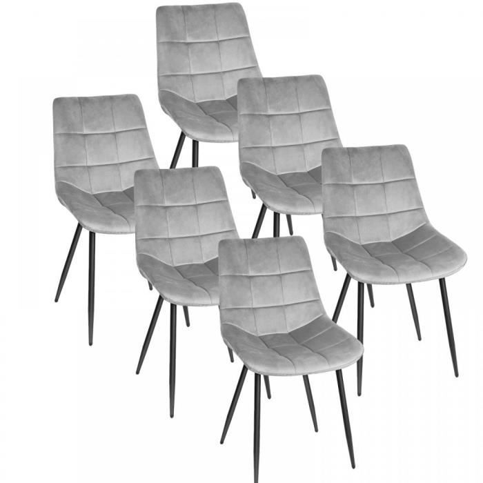 supfine il y a 6 ensembles de chaises de restauration, 9 motifs carrés au dos, style simple et à la mode 50*39*89cm