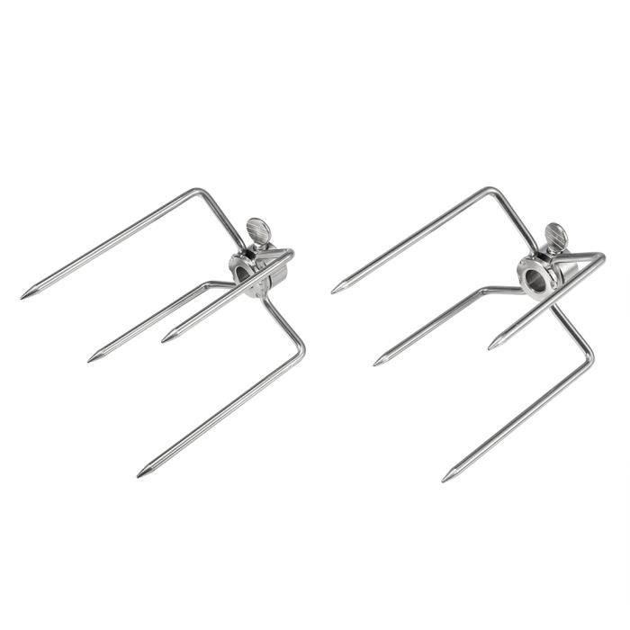 2 Pinces à Steak En Fonte Anti-brûlure - Pour Barbecue, Plaque Chauffante, Cuisson (14x4x2 Cm)