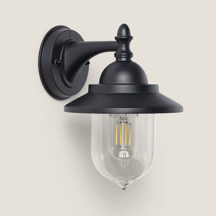 Lampe Murale Extérieure Aluminium Klasik Noir