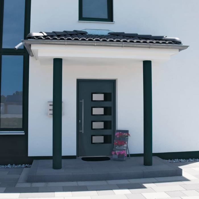 vidaXL Porte dentrée Anthracite 110x210 cm Aluminium et PVC 3157073