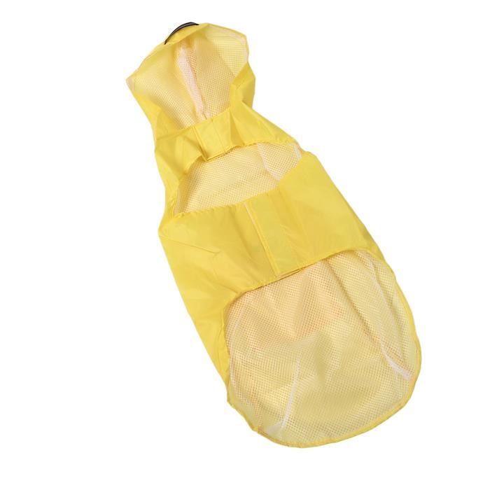 Comparer les prix de Imperméable pour chien - VVIKIZY - Modèle à capuche - Jaune - Taille L - Réfléchissant
