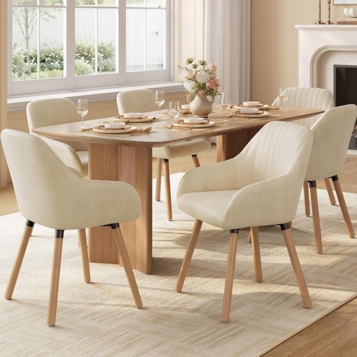Chaises De Salle à Manger En Velours Avec Pieds Dorés - Lot De 1, 2, 4 Ou 6 - Noir, Rose, Bleu - Neuf