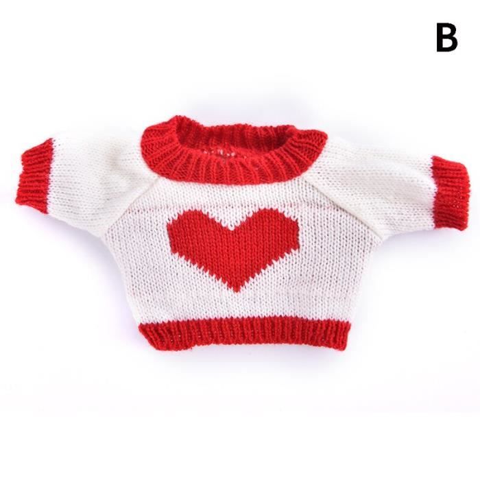 Vêtements En Peluche Pour Poupée De 17 Cm - Ensemble Avec Pull, Chapeau Et Sac à Dos Appareil Photo - Cadeau Pour Enfant