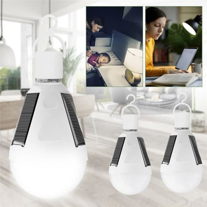 Lampe Solaire LED 22LED Pour Camping – USB Et Solaire, 2000 Lumens