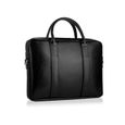 Betlewski - Sac d'affaires homme cuir, porte-documents serviette de travail BTM sac à bandoulière 40 x 22 cm - (Noir - Cuir)-1
