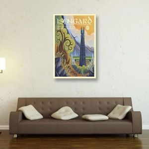 Poster Toile Le Seigneur Des Anneaux - 40x60 Cm - Style Vintage Rétro - Décoration Murale Salon, Chambre