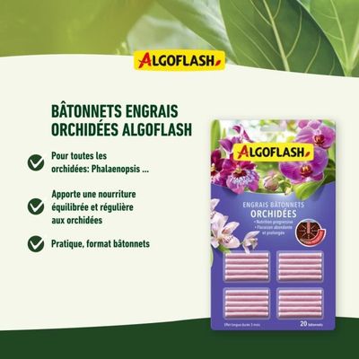 ALGOFLASH Engrais liquide Orchidées 4-6-6 - Pépinière Jasmin