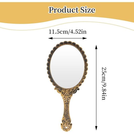 Miroir De Poche Pliant Doré - Double Miroir Pour Maquillage, Taille 5x5 Cm, Neuf - Accessoire Pratique