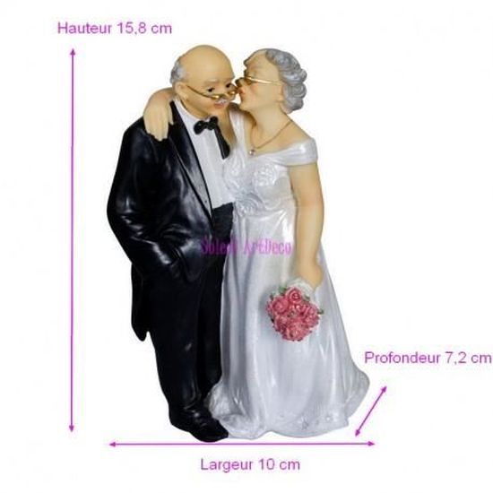 Grande Figurine Couple Marie Depuis 50 Ans Anniversaire Mariage