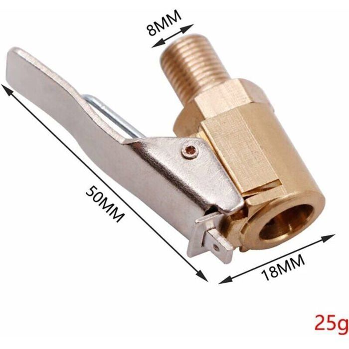 2 Adaptateurs De Valve De Pneu Universels - Pour Gonflage Voiture, Vélo, Moto, Bus... Conception Verrouillable
