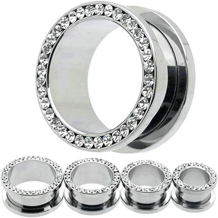 Tunnels Et écarteurs Pour Oreilles En Acier Chirurgical - Tailles De 2 Mm à 30 Mm - Multicolores, 2 Pièces Par Paire