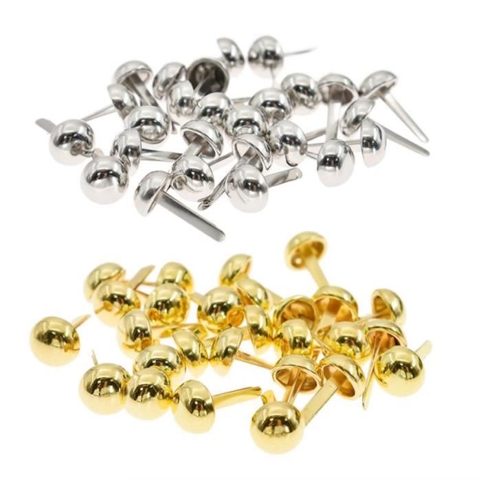 Rivets,200 pièces, Rivets, pointes et goujons, cônes de couleur argent ...