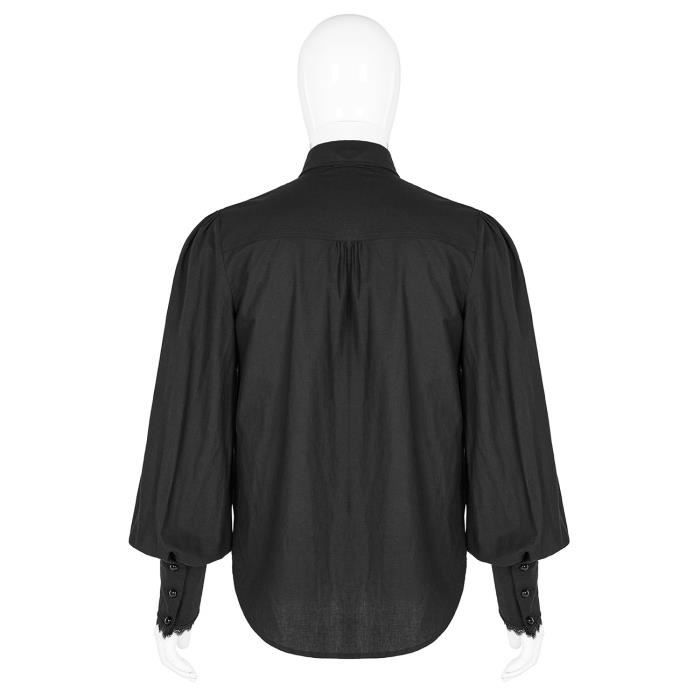 Chemise Steampunk Homme à Revers, T-Shirts Medievale Manche Longue,Top Gothique Homme Couleur Unie Haut Cuir Patchwork Rétro Blouse Boutons pour Renaissance Cosplay Cour Halloween Victorienne Tunique Chemise Steampunk Homme à Revers, T-Shirts Medievale Manche Longue,Top Gothique Homme Couleur Unie Haut Cuir Patchwork Rétro Blouse Boutons pour Renaissance Cosplay Cour Halloween Victorienne Tunique