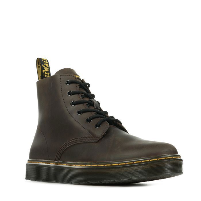 Chaussures Montantes Homme Dr. Martens Thurston Chukka Cuir Marron Fonce Lacets