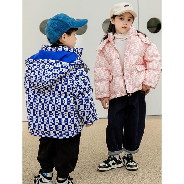 Doudoune Enfant Chaude Hiver Epaisse avec Capuche Amovible De 5 a 10 ans Rose Cdiscount Pret a Porter