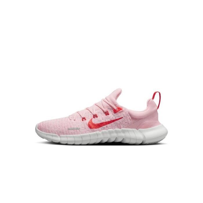 Nike free rn hot sale flyknit femme rose