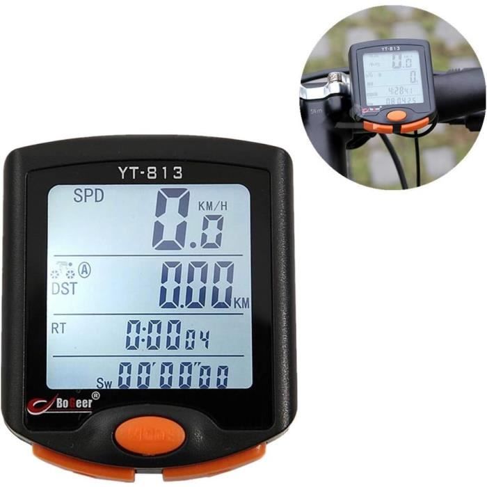 Compteur Velo sans Fil pour VTT Compteur Velo GPS Vélo Compteur de Vitesse  Vélo Ordinateur Capteur de Cadence sans Fil Cycle Ord136