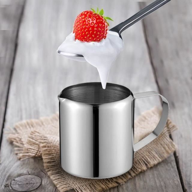 Jarra de leche de acero inoxidable ecológica de 1.0mm de grosor, personalizada