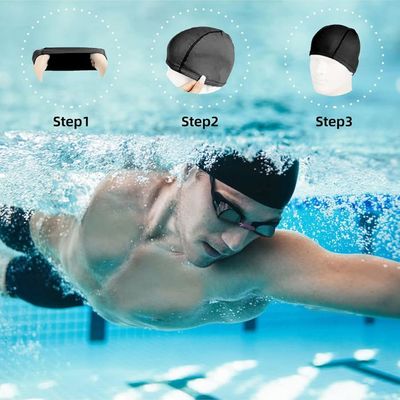 Lot De 2 Bonnets De Bain Unisexes – Polyester Souple, élastique Et Respirant Pour Adulte Et Enfant, Natation Et SPA