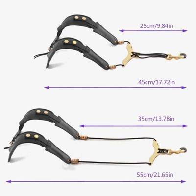 Double Bandoulière Réglable Pour Saxophone - Harnais Avec Pivot 360°, Mousqueton Métal, Confort Dos Et épaules