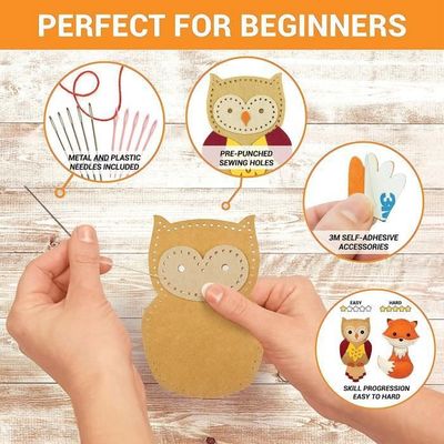 CAUTIOUS Kits de Couture Enfant, Kit d'Artisanat en Feutre Kit de