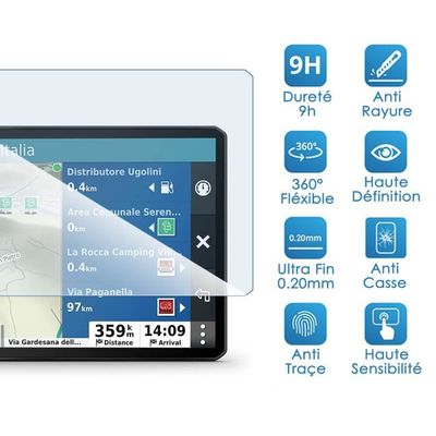 KARYLAX Protection Écran Verre Flexible 9H Ultra-Résistant – Anti-Rayures, Incassable, Pour Garmin Zumo XT GPS Moto 5.5 Pouces