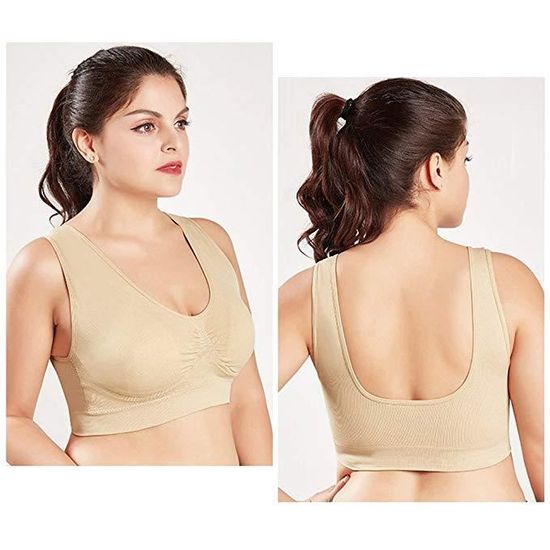 Lot De 3 Soutiens-Gorge Sans Armature Confortables - Coussinets Amovibles Et Fermeture Devant