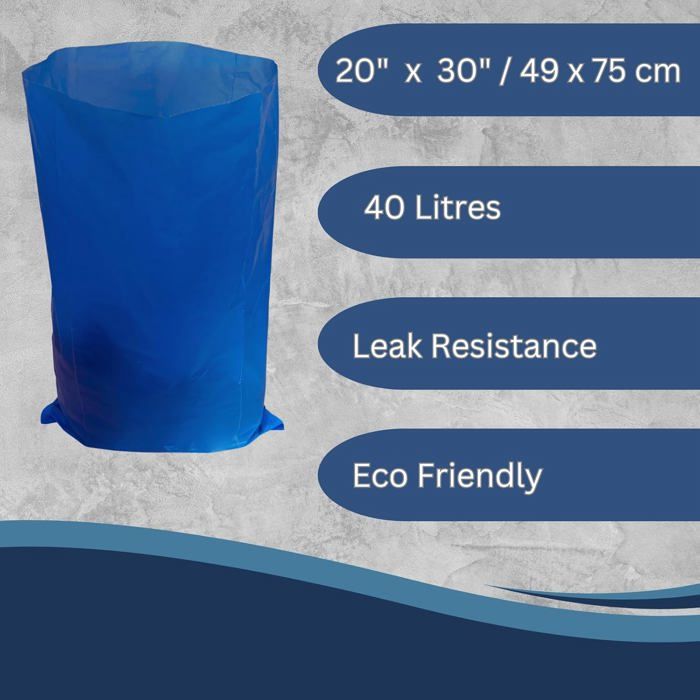 Lot De 40 Sacs à Gravats Extra épais - 32 L, 50x75 Cm, Pour Déchets De Jardin, Briques, Gravats - 5