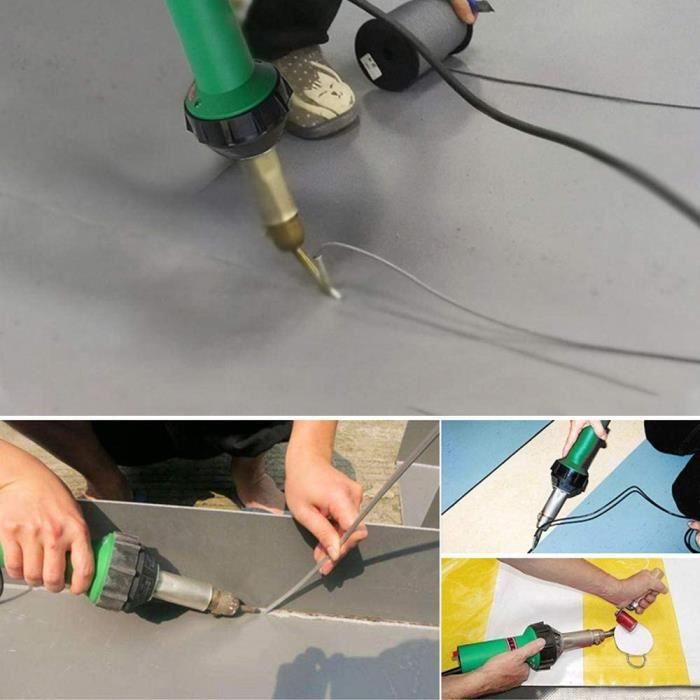 Pistolet à Air Chaud 1600W - Soudage Plastique - Kit Avec Buses Et Rouleau - Revêtement Sol Included