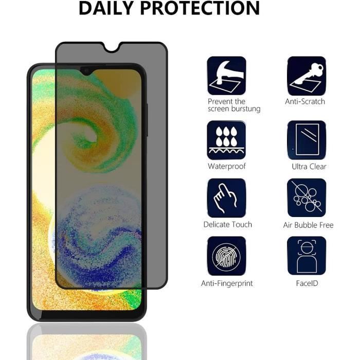 Verre Trempé Samsung Galaxy A23 5G et M23 5G, Résistant 9H Anti Explosion  et Anti-traces - Transparent - Français