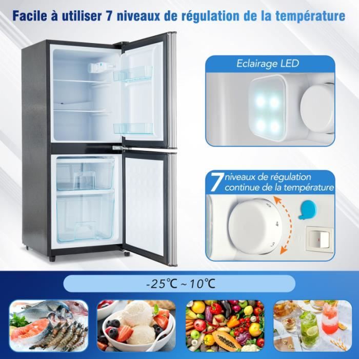 Réfrigérateurcongélateur en bas, frigo congelateur zone basse consommation, frigo américain
