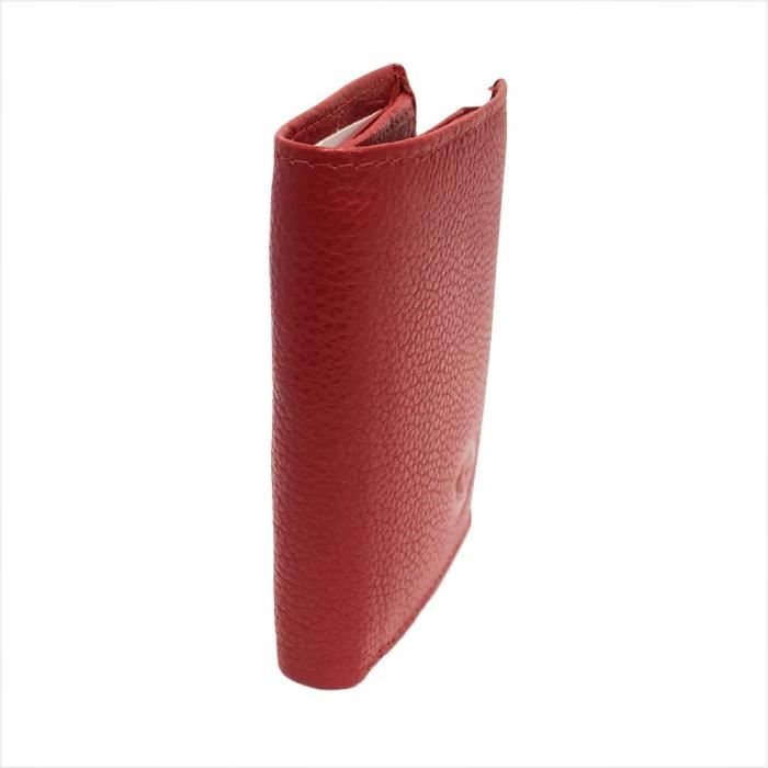 Mini Porte-Cartes En Cuir Pour Femme - Portefeuille Compact 13x8 Cm - Léger, Avec Fermeture Éclair - Cadeau Idéal