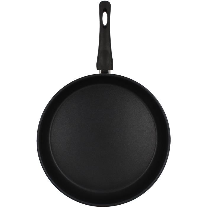 MENASTYL - Lot de 3 poêles inox 18/10 Triply tous feux dont induction fabriquées en France - sans PFAS ni substances nocives - Compatibles lave- vaisselle - 20, 24 et 28 cm - Poignée rivetée - 6014201