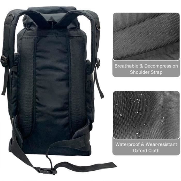 Kaki Sac à dos tactique à l'extérieur 60L Sac à dos tactique à dos militaire pour les hommes