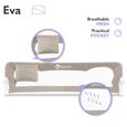 Barrière de lit bébé LIONELO Eva - Protection anti-chute 150cm - Filet aéré pliable-3