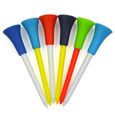 50pcs 83mm Golf Tees Mixte Couleur Plastique Tees de golf magnétique Free Clip de golf et marqueur de balle multicolore-3