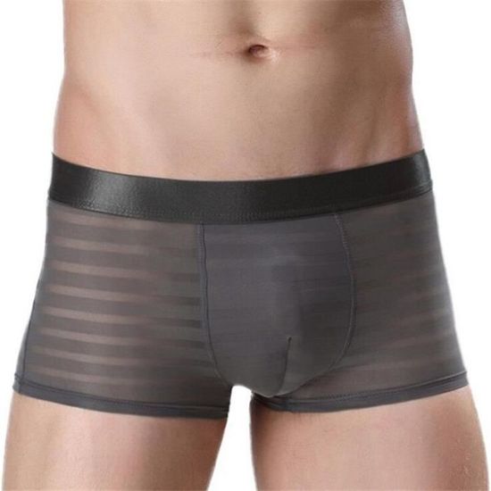 Sous vetement Boxer Transparent en soie glacee pour homme sous vetement respirant avec poche taille moyenne nouvelle Type 10 Blanc Cdiscount Pret a Porter