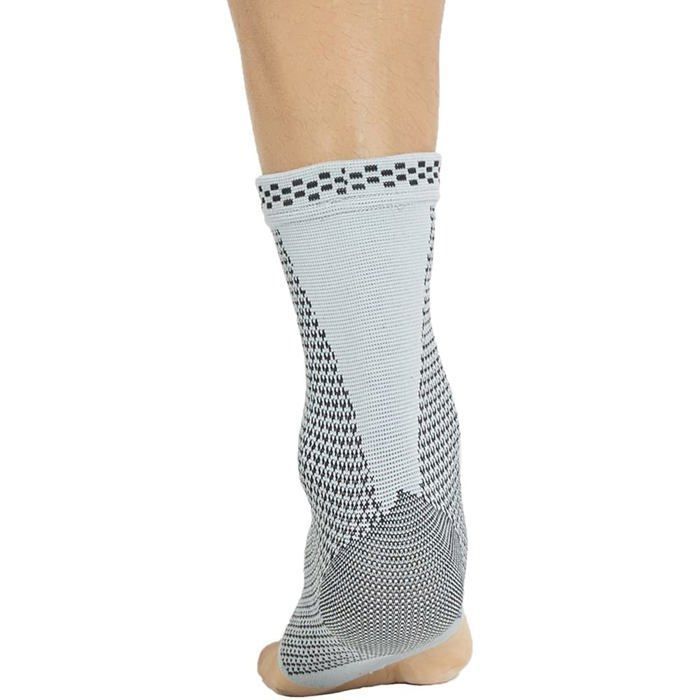 Chevillière De Compression NEOtech Care – Réglable, Respirante, Ultra-légère – Pour Gym, Sport – Taille L, Gris (1 Unité)