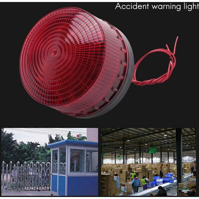 Perfeclan Lampe Stroboscopique LED Verte 220V - Industrielle, étanche - Pour Signalisation D'avertissement