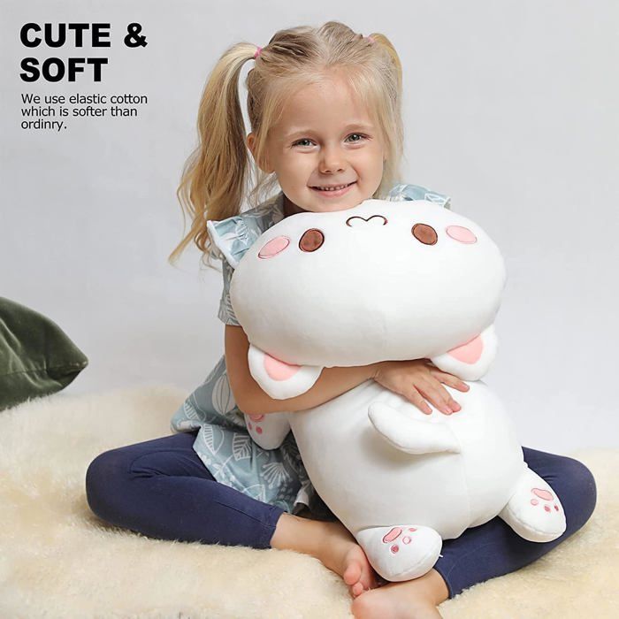 Oreiller Coussin Poupée Chat Mignon, Traversin Oreiller de Canapé-lit Sommeil, Décoration Créative, Cadeau pour Enfants Bébé Filles - Maison